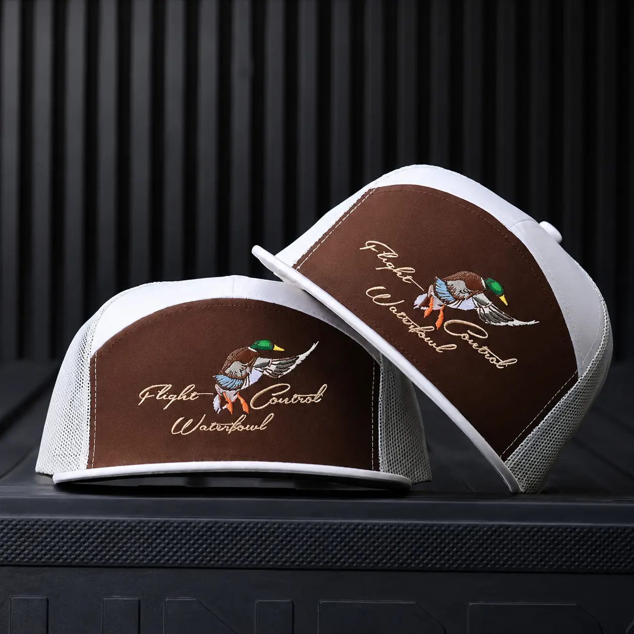 Flight Control Waterfowl Cap | Camo Duck Hunting Trucker Hat | 7 Panel Flatbill