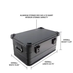 OVS Aluminum Box Storage 53QT - Black