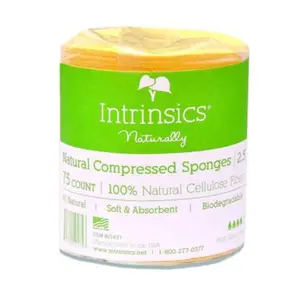 Intrinsics Natural Compressed Cellulose Sponges 2.5" - 75ct