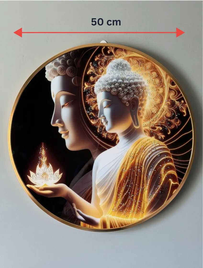 Buddha Crystal Procelain Wallart Collection 'Ready to hang'