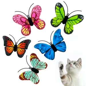 Lepawit Catnip Toys for Indoor Cats 5 Pack Butterfly Catnip Toys with Crinkle Cat Toys for Indoor Cats & Kitten & Kitty