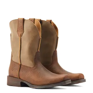 Ariat Women's Rambler 10044536 Handcrafted Leather Western Booties - Girl, Footwear