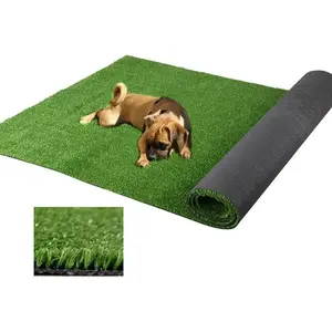 Artificial Fake Grass Synthetic Turf, 4FT x 6FT 0.4 inch Pile Height, Soft Faux Grass Lawn Rug with Drainage Holes, Astroturf Mat for Pets Garden Party Wedding