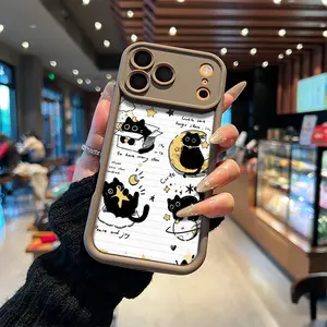Black Cat Phone Case， Cute Whimsical Style for iPhone 17 16 15 14 13 12 11 Plus Pro Max. c2
