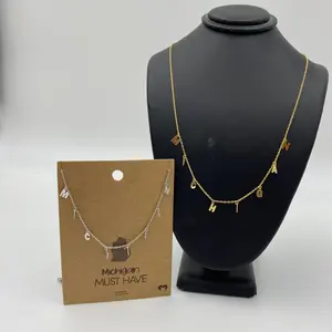 Michigan Letter Necklace