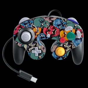 Colorful Skulls Gamecube Controller skin