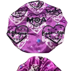 T by T Themed Bonnets Double Lined Satin for Hair Protection Reversible Design Silky Soft 100% Polyester Machine Washable