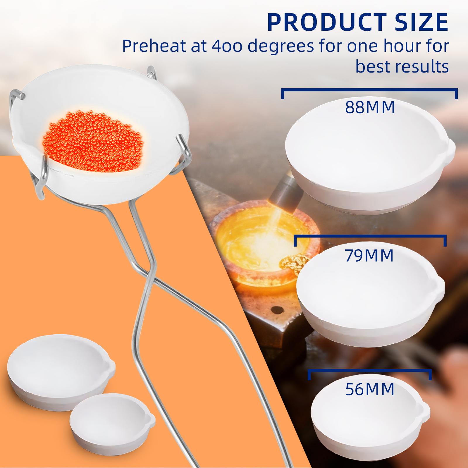 Complete Gold Melting & Casting Tool Kit - Ceramic Crucibles Graphite Ingot Mold, Tweezers & Crucible Tongs for Jewelry Making & Metal Smelting