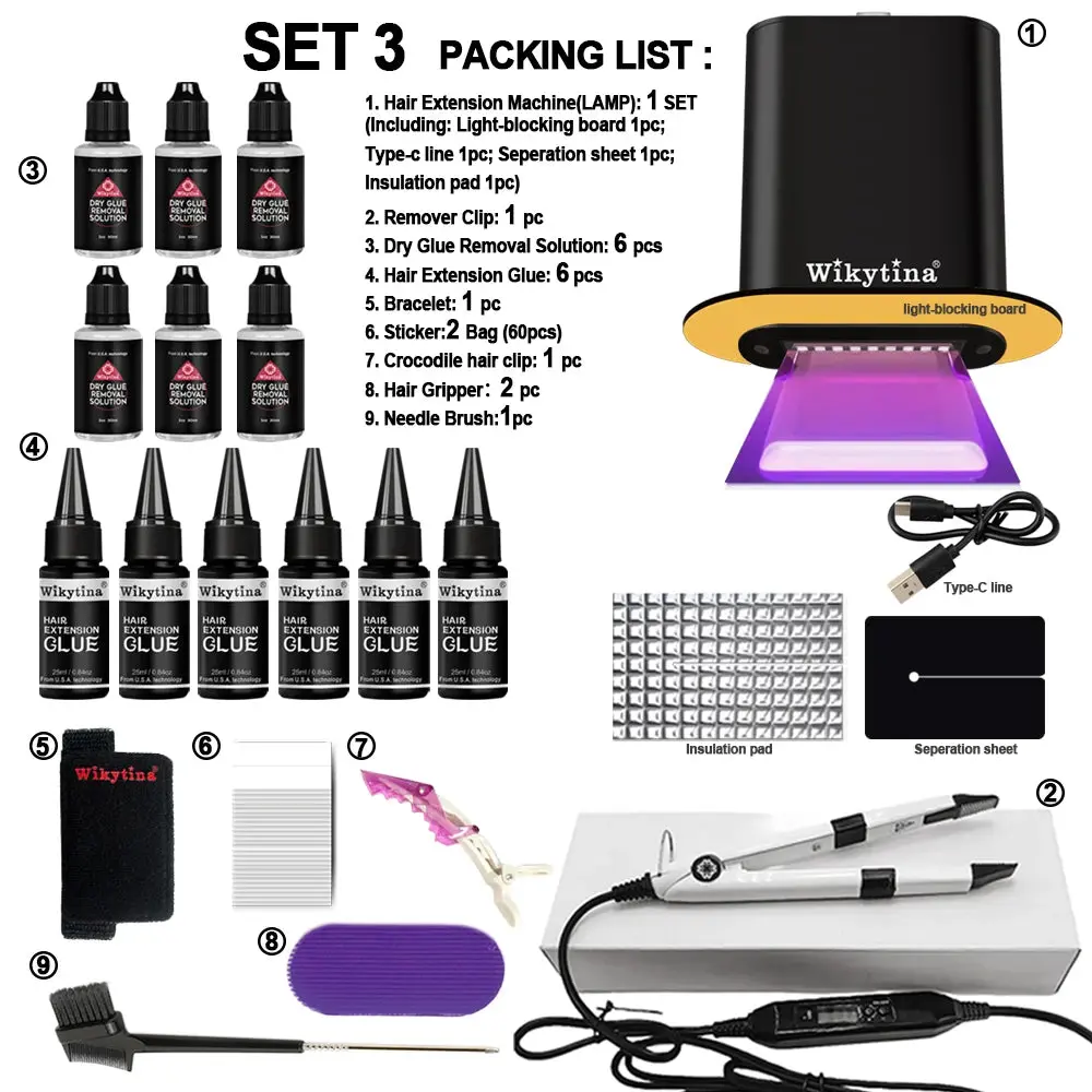Light Hair Extension KIT set New UV System Light Hair Extension KIT set New UV System