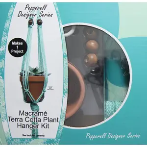 KT3402-MH: Macrame Terra Cotta Plant Hanger Kit