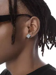 Trendy Square Zircon Stud Earrings Set, Ear Studs, Unisex Hip Hop Style, Perfect Gift for Daily Wear & Special Occasions, Fashion Accessories
