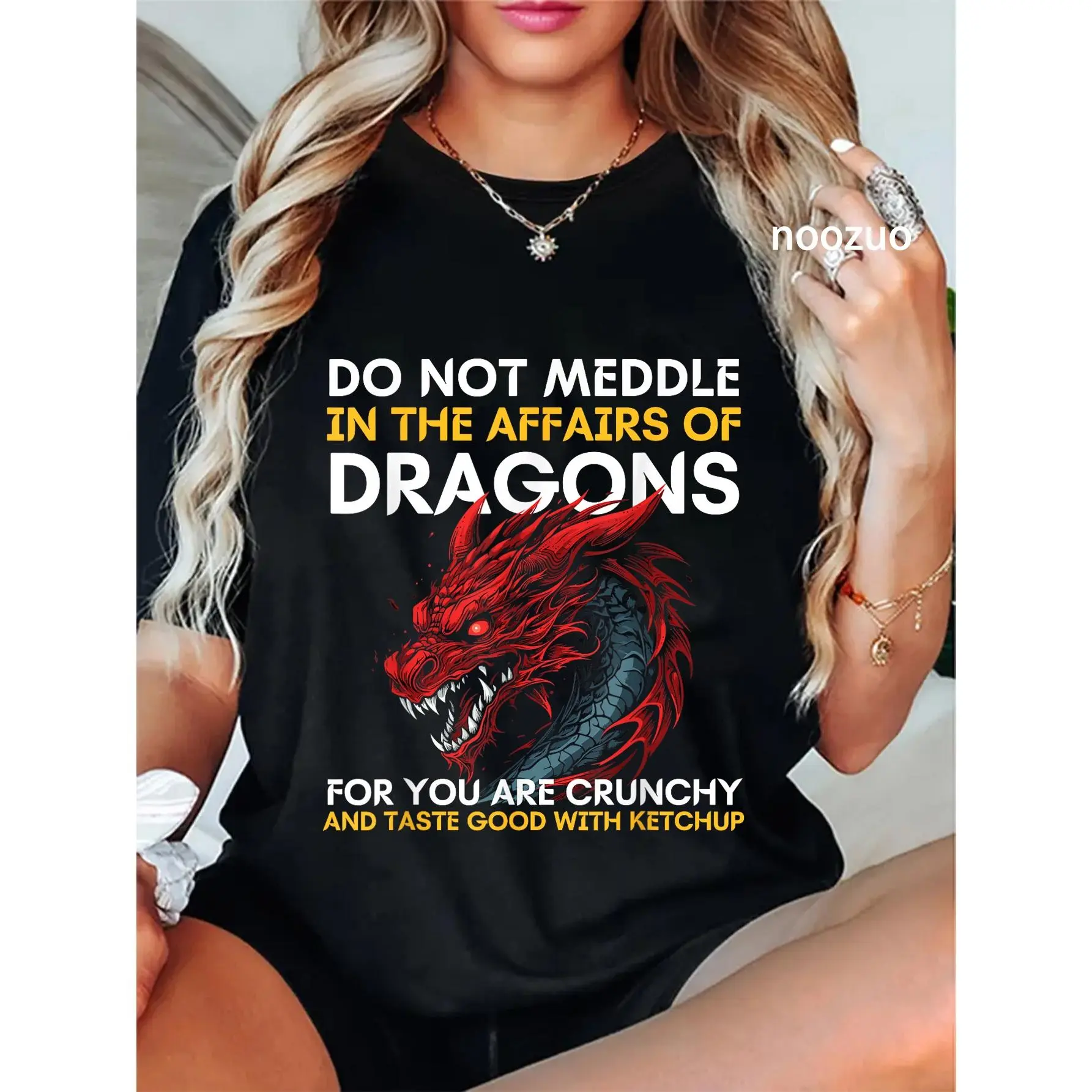 100% Cotton Do Not Meddle In The Affairs Of Dragons For You Are Crunchy T-Shirt