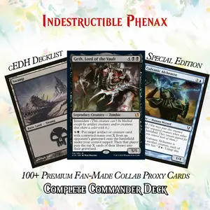Indestructible Phenax MTG Proxy Commander Deck - 106+ Pcs Cosmic Anime Set