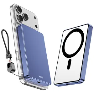 【Buy 1 Get 1 Free】5000mAh Magnetic Power Bank, Wireless Portable Charger, Fast Charging MagSafe Battery Pack for iPhone 17/16/15/14/13/12/Plus/Pro Max, Compact Device Smartphone Chargeable