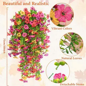 COROXAS 12 Bundles Faux Outside Boxwood UV Resistant Fake Outdoor Flowers Safe Colorful Decor for Mom Approved Home Garden Kids' Party