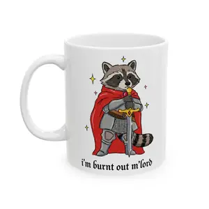 Funny Raccoon Coffee Mug Gift - Novelty Coffee Cup 11 oz - 15oz Mug, Ceramic or Accent Mug, Mug Gifts, Valentine Gifts