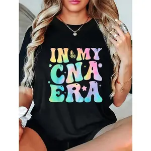 100% Cotton  In My CNA Era Funny Groovy CNA Nurse Life T-Shirt