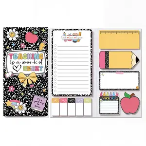 BEAWART “Teaching Is A Work of Heart” Teacher Sticky Notes Set 2026 Updated, 5 Designs to Choose, 440 Sheets With 11 Styles, Cute Classroom Supplies & Teacher Appreciation Gift, Memo Pads For School & Office Use