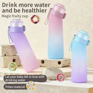 Air Up Gradient Fruit Flavor Water Bottle, Free 7 Flavor Capsules, 0 Sugar 0 Calories, Healthy Drinking for Students
