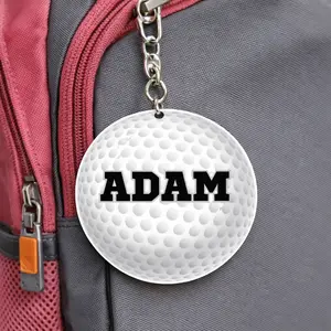 Golf Keychain Custom Personalized Name Keychain