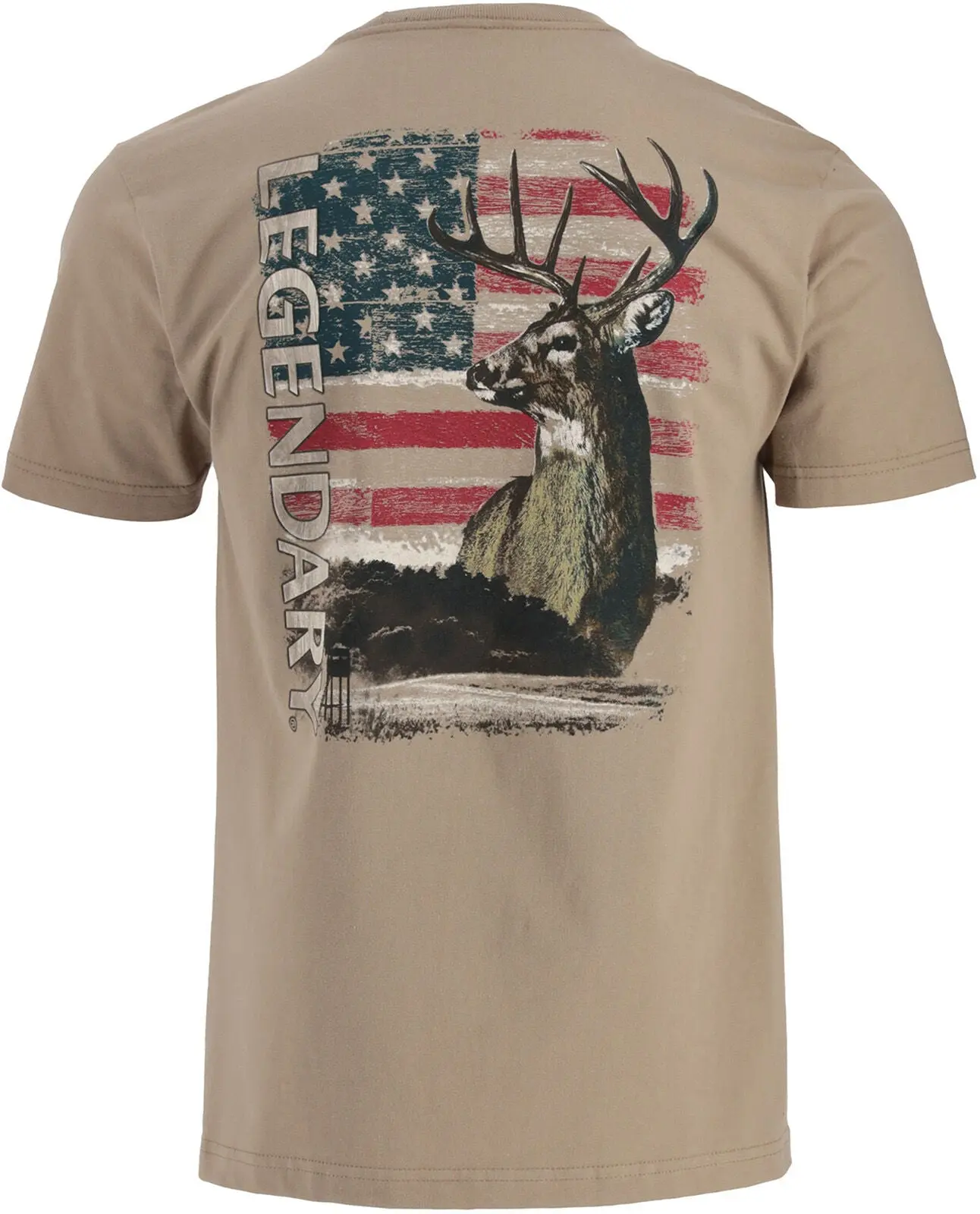 Men's Buck Flag Pocket Short Sleeve T-Shirt Made in the USA