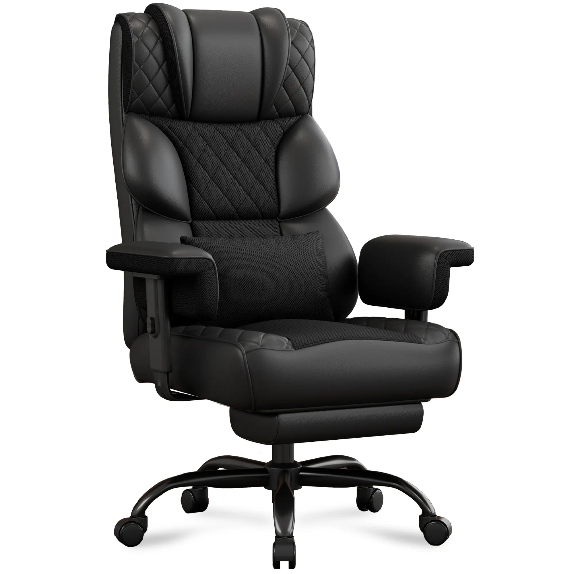 Vonesse Big and Tall Office Chair, Computer Chair with Soft Adjustable Armrests, Ergonomic Gaming Chair with Breathable Linen Design, Executive Chairs with Footrest  V3048A