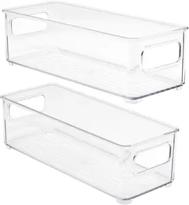 Sorbus Clear Storage Bins for Bathroom Accessories, Makeup, Skin Care, and More - Home Organizer for Bathroom Storage Boxes Pack