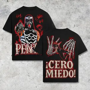 Penta El Zero Miedo Cero Miedo Wrestling T-Shirt – Premium Cotton Graphic Tee, Lucha Libre Legend Design, Dark Gothic Streetwear Shirt, Wrestling Fans Gift Outfit Unisex US
