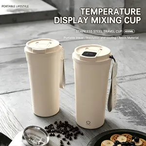 2026 New Food Grade Electric Mixer Cup Rechargeable Blender Sports Water Bottle 400ml with Straw Portable for Outdoor Travel Gym Coffee Soy Milk Mixing