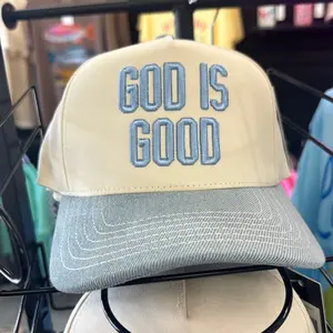 God is good embroidered hat
