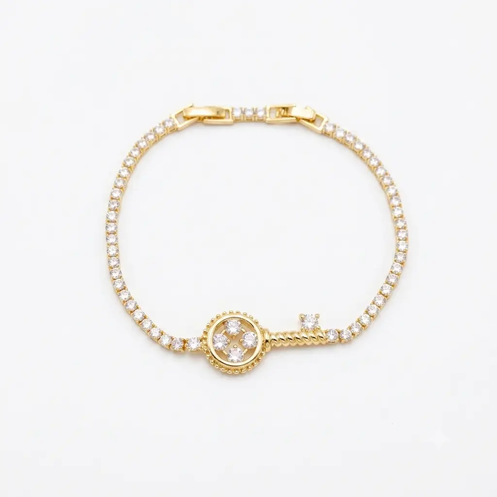Enchanted Key Tennis Bracelet | Key Bracelet | Lucky Charm Bracelet