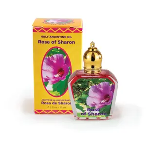 Rose of Sharon Holy Land Anointing Oil from Israel, 1/2 oz Roller Bottle from Jerusalem, Locally Sourced Essences