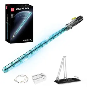 Mould King 10139 Sword Building Block Model Kit, Light Saber for Cosplay Games, 1089 PCS Rechargeable Lightsaber Building Set for Xmas Present