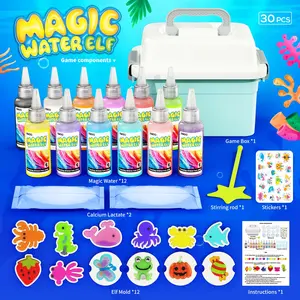 Children's Magic Water Elf Toy Set, Squishy Hydrogel Kit with Gels & Molds, Water Baby DIY Craft, Sensory Toy, Fun Indoor Activity, Ideal for Christmas, Birthday, Party Favors, and Family STEM Projects.