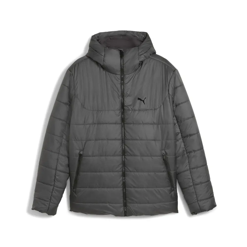 PUMA Mens Essentials Hooded Padded Jacket Athletic Outerwear Casual - Grey