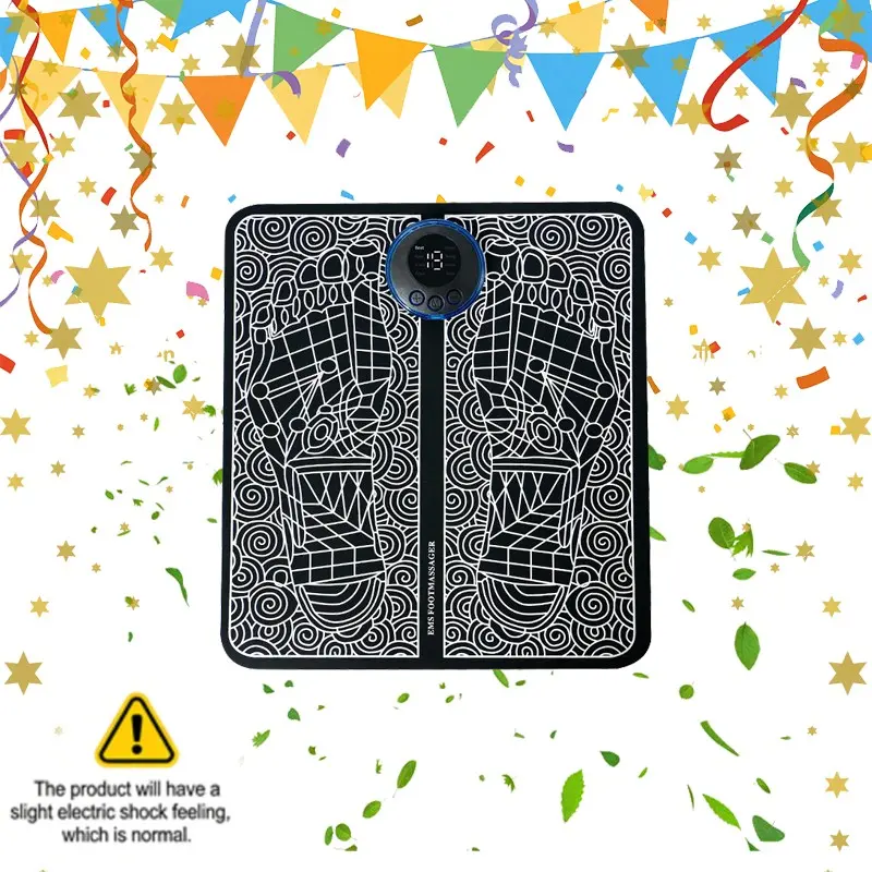 New Foot Massage Mat Muscle Relaxation Electric Vibration Massager Pad, Ideal Gift for Elderly, Home Use, Stress Relief Device, Relaxation Aid, Acupressure Mat Feet