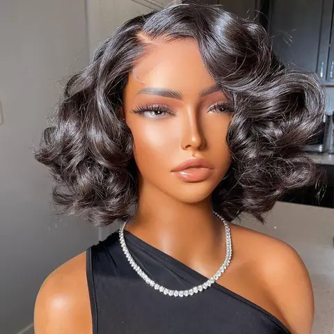 Mscoco Hair 13×4 Bouncy Loose Wave Lace Front Hair Wig Short 5x5 HD Glueless Lace Wig