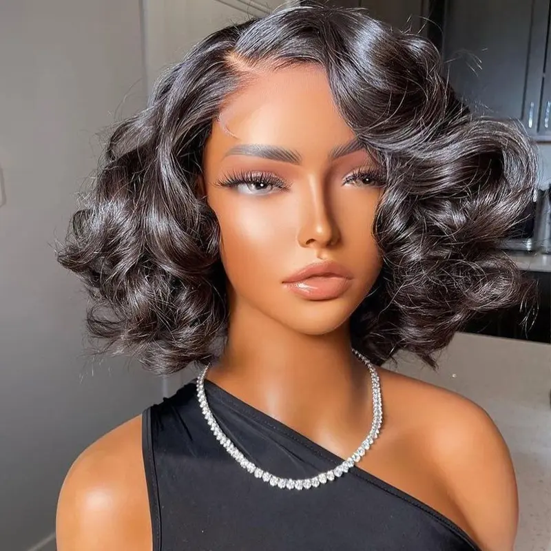 Mscoco Hair 13×4 Bouncy Loose Wave Lace Front Hair Wig Short 5x5 HD Glueless Lace Wig