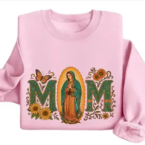 Mexican Mom Sweatshirt & Tshirt, Latin Culture Mom Sweater, Mexican Heritage, Virgen De Guadalupe Printed, Mama Cita Gift