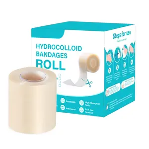 Hydrocolloid Roll for Wound Care - Extra Large Cut-to-Size Medical-Grade Hydrocolloid Patch Bandages with Self-Adhesive, Ultra Absorbent or Burn, Blister, Acne Care, Sterile & Waterproof