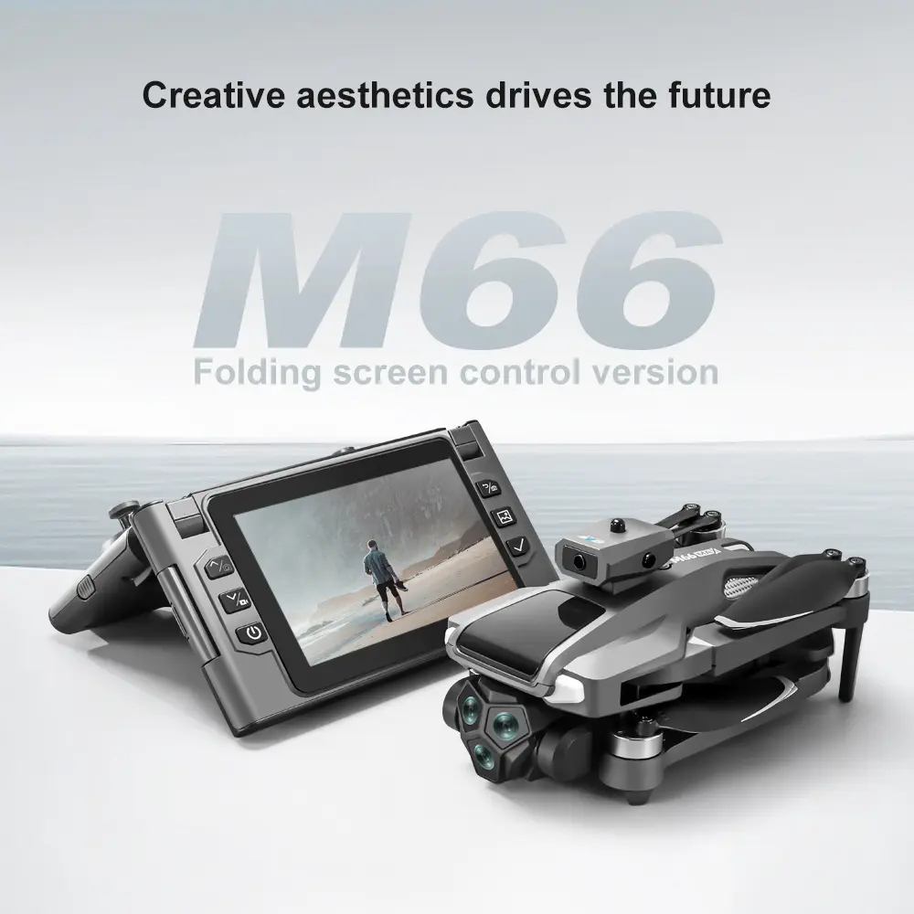 Foldable RC Drone with Camera, 4.3" Screen Controller, Brushless Motor, Optical Flow Hover, Adjustable Camera Angle, FPV Transmission, Portable Drone for Beginners, Outdoor & Travel