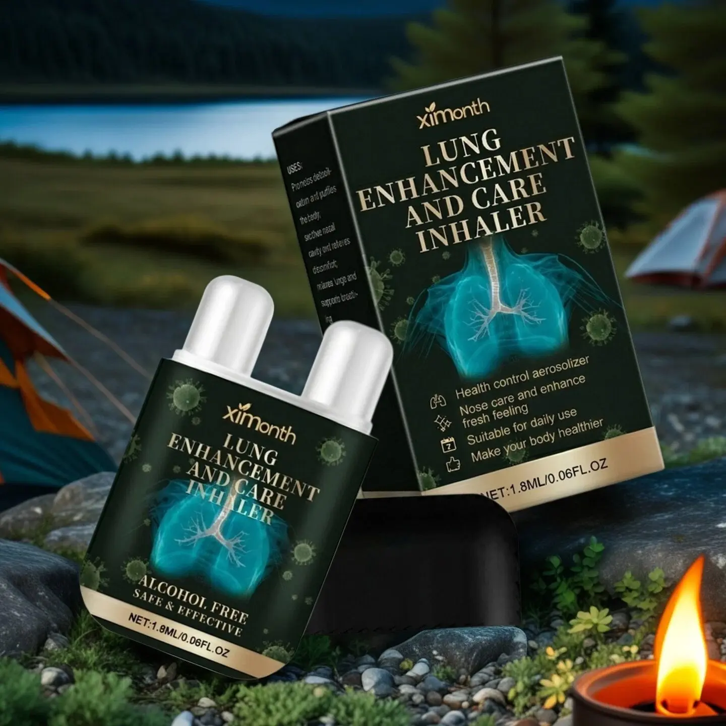 Natural Nasal Decongestant Stick, Herbal Extracts for Nose Care, Relieves Congestion & Itching, Safe Non-Aerosol Formula, Sinus Inhaler, Nasal Stick Inhalers