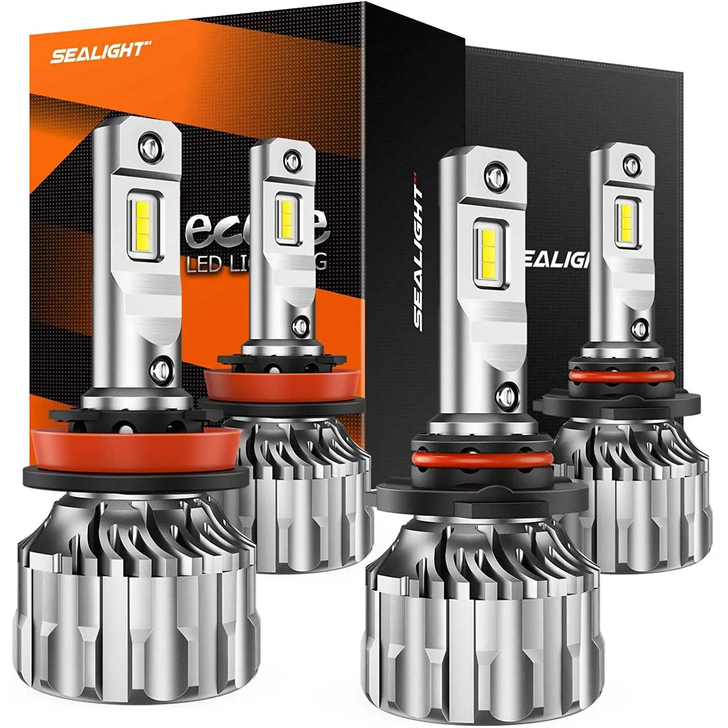 2014 Jeep Grand Cherokee 9005/HB3 H11/H9/H8 140W 70W 6500K White IP68 IP67 LED Headlight Bulbs 2Pairs SEALIGHT S6
