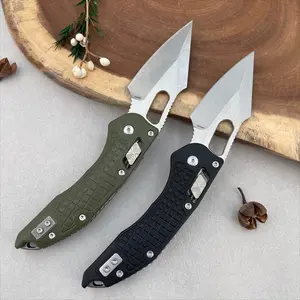 Camping Folding Pocket Knife M390 Blade G10 Black Handle Tactical Wilderness Survival Gear