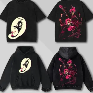 Niffty X Alastor- Hazbin Hotel Shirt , Back and Front Print, Superhero Fans, Great Gift For Fans graphic tee Cotton Fabric Top Womenswear streetwear lover