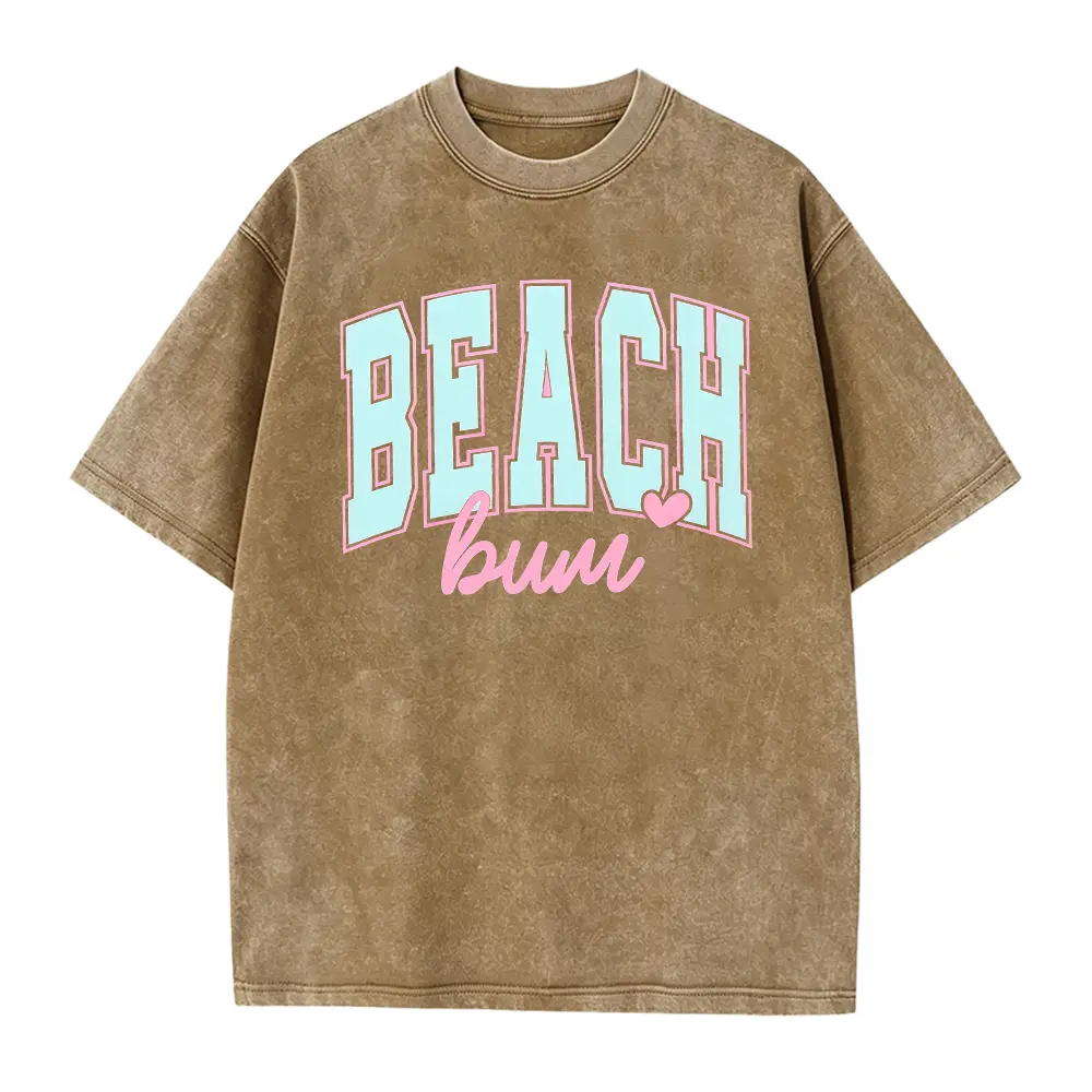 Washed T-shirt-Coffee