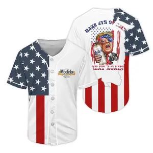 Modelo Donald Trump Independence Day Baseball Jersey Jersey Shirt, Trending Jerseys, Cosplay Jersey, Jersey, Jerseys Top, Gift For Him, Gift For Her, Jerseys Lover.