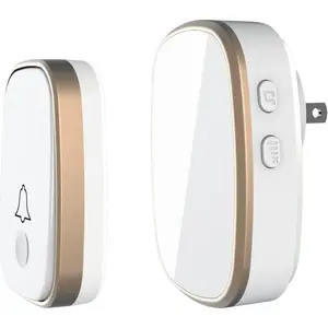 Wireless Smart Doorbell, 1000ft Range, 5 Volume Levels with Mute Mode, Loud Door Chime with LED Flashing for Home Improvement Security