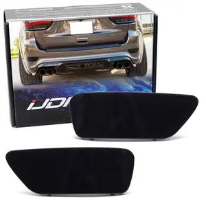 iJDMTOY Black-Out Lens Rear Bumper Reflector Lenses For Jeep 2011-2020 Grand Cherokee WK2, Compass & Dodge Journey, OE-Spec LH RH Assembly