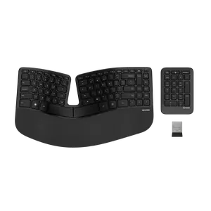 Incase Sculpt Ergonomic Keyboard – Designed by Microsoft – Split Keyset Design, Palm Rest, Contoured Layout, One-Touch Windows Button, AES 128-Bit Encryption, Includes Separate Number Pad – Black